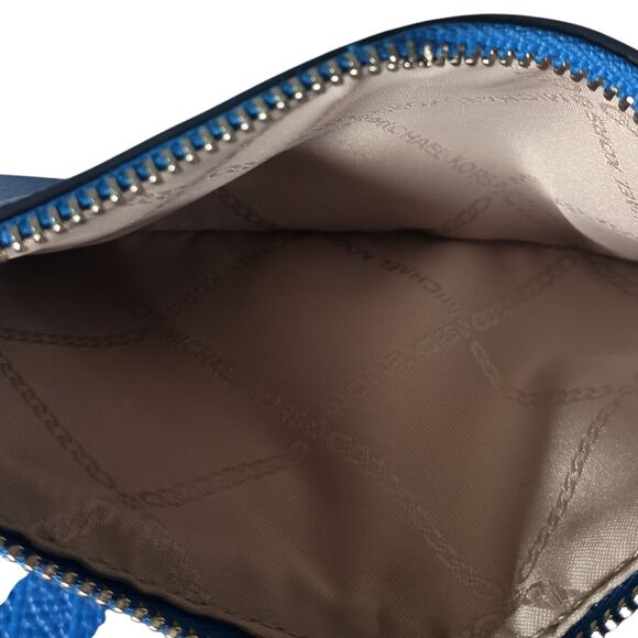 Michael Kors Jet Set Travel LG Double Zip Wristlet Wallet Blue - Picture 8 of 8